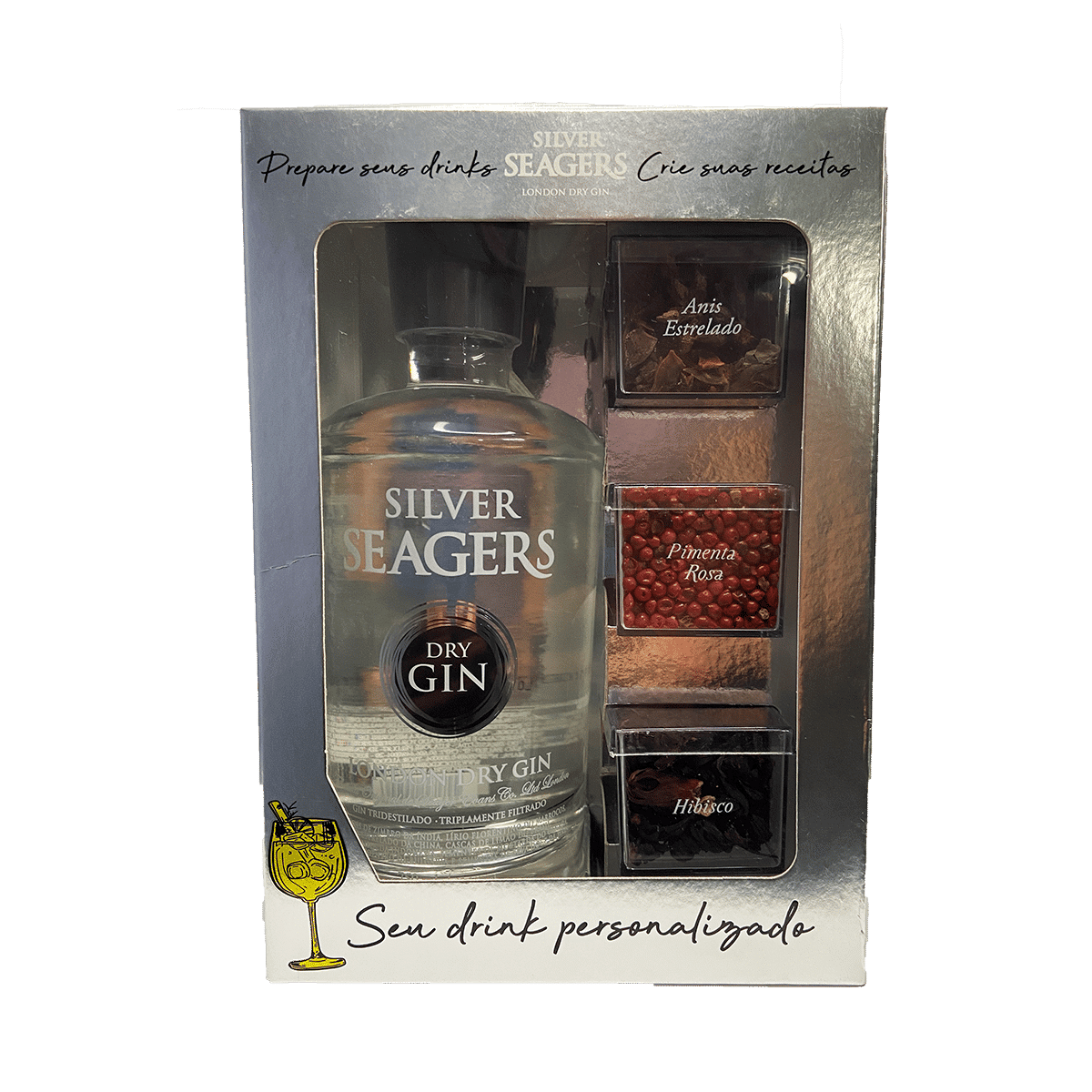 Kit Gin Seagers com especiarias - Adega Brooklin